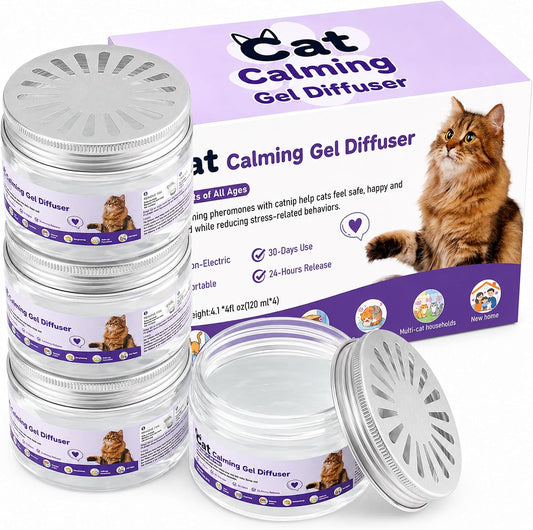 4 Pack Cat Pheromone Calming Diffuser Gel Relieve Anxiety