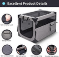 Zikopomi 30 Inch Portable Soft Foldable Dog Crate, 30" L x 21" W x 21" H