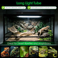 UVB Light for Reptiles Bearded Dragon, T5 UVB Reptile Light Fixture HO UVB Bulb Lighting Combo Kit 10.0 8W UVA UVB Repti