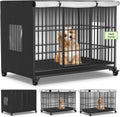 COSHNIBI Dog Crate Cover, Waterproof & Windproof 42-Inch Dog Cage Cover with Plush Lining,Suitable for Small Metal Dog C