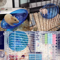 2 Pack Hamster Wheel Flying Saucer & Wood Bridge for Hedgehog Gerbil