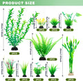 Ameliade Aquarium Artificial Plastic Plants Large Fish Tank Decor, 26PCS