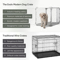Diggs Evolv Modular Dog Crate for Dogs 18-22" Tall, Ash, Intermediate
