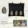 2PCS Rabbit Hay Feeder,3 Hole Hay Bag for Rabbits, Washable Hanging Small Animal Feeder for Guinea Pig Bunny Chinchillas