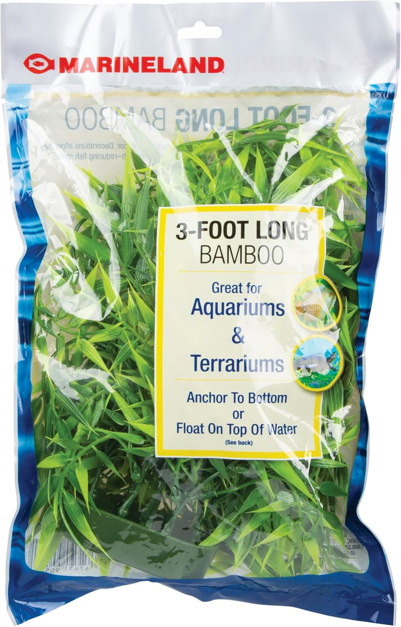 GloFish Artificial Bamboo Plant, Aquarium & Terrarium Décor, 3 ft