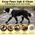 LUCKYPAW Dog Suspender Boots for Large Dogs Waterproof Dog Boots Anti Lost