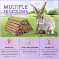 Bissap 36PCS Rabbit Chew Sticks, Mixed Natural Timothy Hay Oat Carrot Bunny Chew Toys and Treats for Rabbits Bunnies Chi
