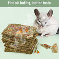 Abizoo Rabbit Natural Treats,10Pcs Timothy Hay Toys Chips Bunny chew Toys with Herbal Flowers Guinea Pig Treats for Hams