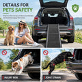RUBLELITIE Dog Ramp for Cars SUV Truck-17.3"x71" Heavy Duty Foldable Wide Outdoor Pet Stairs with Non-Slip Surface Portable Folding Design for Large Dogs Up to 250lbs (71" L x 17.3" W)