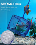 Pawfly 5''/6'' Fish Net for Fish Tank, Aquarium Net with Braided Metal Handle and Nylon Mesh, Small Fish Net Minnow Net 