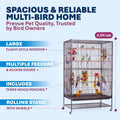 Prevue Pet Products Steel Bird Flight Cage with Wheels - Black, Large