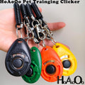 HoAoOo Pet Training Clicker with Wrist Strap - Dog Training Clickers for Puppy, Cat, Potty, Bird, Horse, Pet, Trainer Training Tools, Behavior Aids (Black +Deep Green + Tangerine + Yellow)