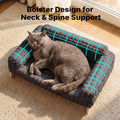 Veehoo Elevated Cat Bed Indoor, Wood Furniture Style Cat Couch Sofa