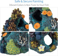 Uniclife Aquarium Decorations Resin Coral Rock Mountain Cave Fish Tank Decor Ornaments Fish House for Betta Rest Hide Pl