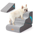 Gardner Pet Dog Stairs for Small Dogs 16.5" H, 2 in 1 Transformable 3-Step Pet Stairs and ramp, Dog Steps for Couch (13-20 in) with Durable Non-Slip Waterproof Cover and CertiPUR-US Certified Foam
