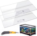 Sieral Aquarium Lids Polycarbonate Canopy Set, 36 x 18 Inch, Clear, 2 Pcs