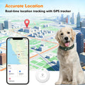 GPS Tracker for Dogs, 2 in 1 Smart Pet Collar (Only iOS), No Monthly Fee Waterproof Dog Collar with Real-time Tracking, Anti-Lost, 365-Day Long Battery GPS Tracker for All Sized Dogs(Locator Included)