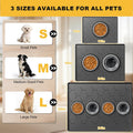 Pieviev Silicone Dog Cat Food Bowl Mat, Waterproof Raised Edge, 24'' x 16''