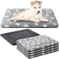 VitalCozy 4 Pcs Dog Crate Pads, Ultra Soft Warm Washable Anti-Slip Kennel Bed Mat for Pets, Reversible, Replaceable, Cage Liner for Small Medium Large Dogs and Cats (18 x 24 x 1.6 Inch,Star,Gray)