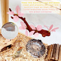 kathson 2 PCS Reptile Corner Branch, Lizard Climb Branches Decor Terrarium Plant Decoration with Suction Cup Reptile Tan
