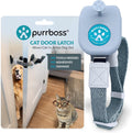 Adjustable Cat Door Latch to Keep Rooms Accessible for Pets, Dog-Proof Pet Gate Alternative for Feeding & Litter Box Are