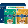 Blue Buffalo Delectables Variety Pack Natural Wet Dog Food Topper (Savory Lamb & Tender Turkey) Tender Cuts in Gravy with Natural Ingredients, Vitamins & Minerals, 3-oz. Each (12 Pouches)