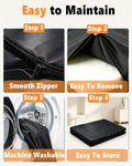Heavy‑Duty Wear‑Resistant Dog Bed for Aggressive Chewers, Oxford Fabric Waterproof Crate Bed for Large Dogs, Washable Re