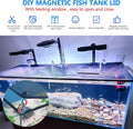 Magnetic Fish Tank Mesh Lid with Feeding Window, 39"x19"
