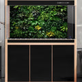 2 Packs Rock Wall Reptile Tank Background Lush Green Tropical Leaves Aquarium Background Nature's Embrace Tropical Green