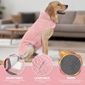 cyeollo Sherpa Dog Coat Reversible Dog Jackets for Large Dogs, Pink, 2XL