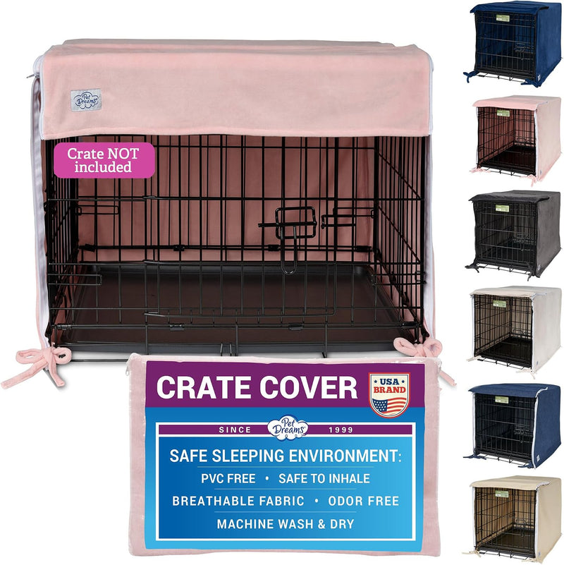 Pet Dreams Dog Crate Cover, Pink, X Small, 18