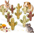 Abizoo Rabbit Chew Toys 9 Pack, Natural Timothy Hay Oat Bunny Treats Snacks