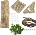 PINVNBY Bearded Dragon Hammock,Reptile Lounger Natural Seagrass Lizard Hammocks Habitat Tank Accessories Jungle Climber 