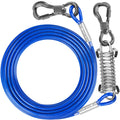 Tresbro 10FT Dog Tie Out Cable with Spring, Shock Absorbing Dogs Chain for Outside, Multiple Heavy Duty Tether Leads for Yard for Medium & Large Dogs Up to 500 LBS