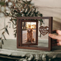 Jigfoxy Dog Memorial Gifts for Loss of Dog - Rotating Wooden Picture Frame for 4x6 Photo - Pet Memorial Gifts - Loss of Cat Sympathy Bereavement Remembrance Gift