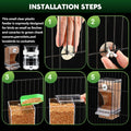 Yaomiao 4 Pcs No Mess Bird Feeders Automatic Parrot Water Dispenser Clear Quail Feeder and Watered Cage Accessories for 