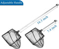 Lpraer Aquarium Fish Net with Extendable Stainless Steel Long Handle Fine Mesh Net for Fish Tank