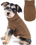 Dog Sweaters for Small Dogs Dog Clothes for Winter Solid Knitted Puppy Clothes Warm Chihuahua Sweater Turtleneck Pullove