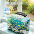 PAIZOO Aquarium Chiller Fan with Temp Probe & LCD Display, Cooling 3-7℉, 7W