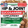 YUMA'S Cat Hip and Joint Health Supplement Chews – Advanced Glucosamine for Cats – MSM, Chondroitin & Omega-3 Salmon Oil – Supports Mobility, Joint Pain Relief, Cat Vitamins for Indoor & Outdoor Cats