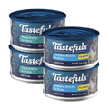 Blue Buffalo Tastefuls Wet Cat Food, Made with Natural Ingredients, Tuna and Chicken Flaked Entrées in Gravy, 3oz Cans, 4-Count Variety Pack Trial Size