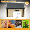 PINVNBY Bearded Dragon Basking Platform, Wood Reptile Hides and Caves, Crested Gecko Hide with Slate Rock, Leopard Gecko