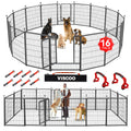 VISCOO Dog Playpen Outdoor, 16 Panels 40" High Metal Dog Fence with Gate, Pet Fence for Large/Small Dogs, Portable Dog Fence for RV Camping, Yard