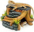 Bearded Dragon Basking Platform,Reptile Hide Cave with Basking Rock
