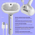 Cat Steam Brush, 3 in 1 Pet Hair Removal Tool, Self Cleaning Steamy Cat Brush for Massage, Dog Brush for Shedding, Cat&D
