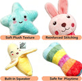 SZKOKUHO 9 Pack Small Dogs Puppy Squeaky Dog Toys,Cute Variety Colors Designs to Bite Anytime, for Small Dogs