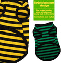Paiaite Dog Striped Shirt Happy Color Cotton Sleeveless Puppy Shirts Breathable Pet Apparel Tank Top Colorful Puppy Swea