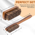 TAKAVU Horse Hair Laundry Brush Set of 2, Soft Natural Bristle