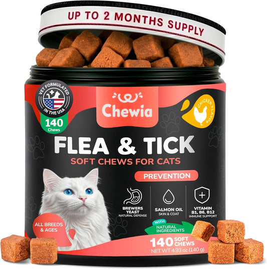 Flea & Tick Chews for Cats – Daily Oral Cat Flea and Tick Treatment