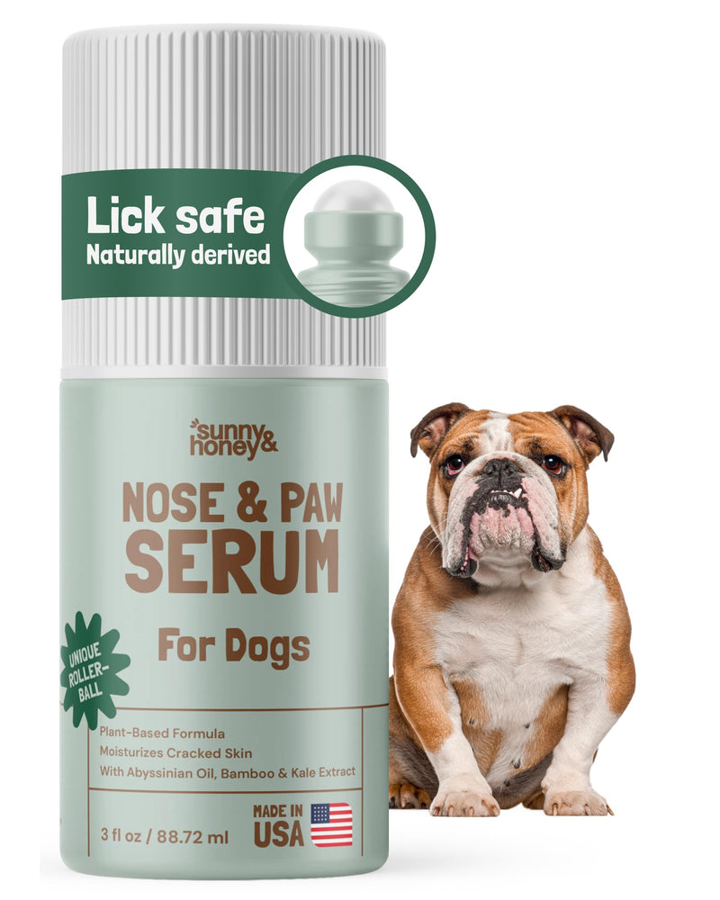 Sunny & Honey Dog Paw Balm - Lick-Safe Paw Wax for Dogs, Moisturizing Dry Pads and Cracked Noses (3oz,1-pc)